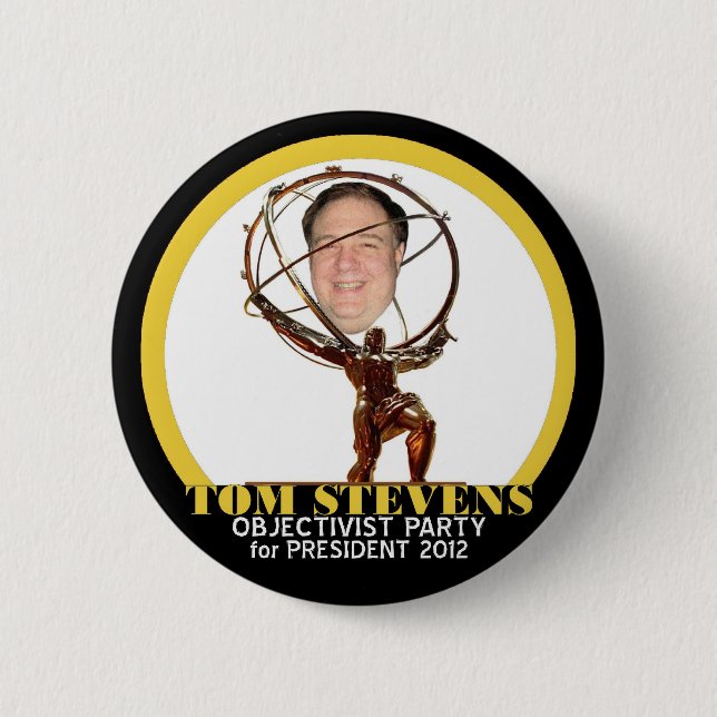 Badge Rond 5 Cm Dr., Tom Stevens pour le président 2012 (Devant)