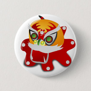 Badge Rond 5 Cm dragon chinois