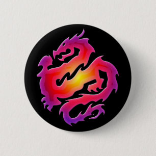 BADGE ROND 5 CM DRAGON COLORÉ