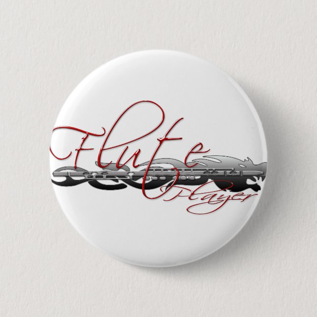Badge Rond 5 Cm Dragon de joueur de cannelure (Devant)