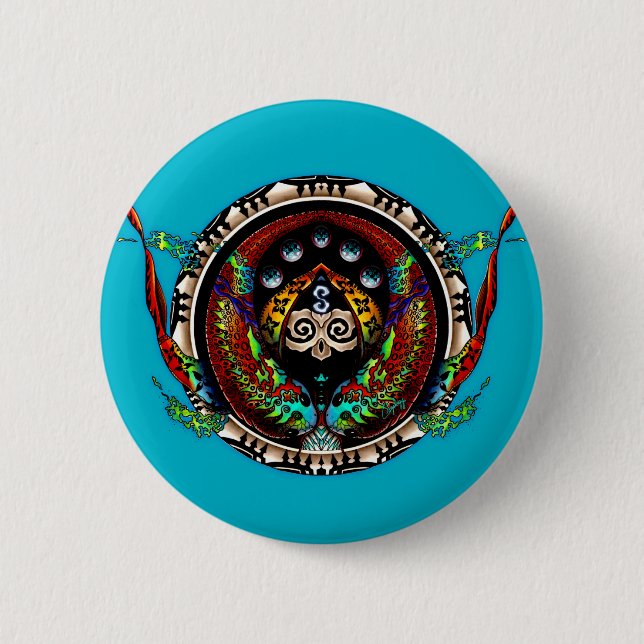 Badge Rond 5 Cm Dragon Twins (Devant)