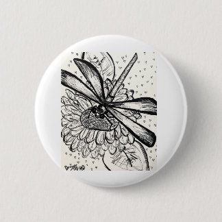 Badge Rond 5 Cm Dragonfly Dreams