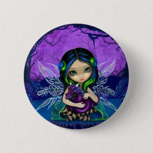 Badge Rond 5 Cm "Dragonling bouton de jardin II"
