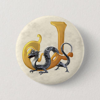 Badge Rond 5 Cm Dragonlore J initial