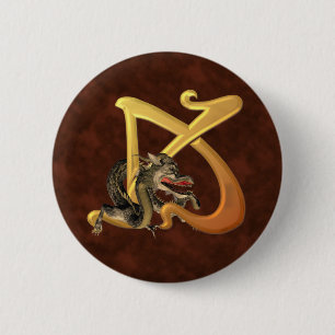 Badge Rond 5 Cm Dragonlore K initial