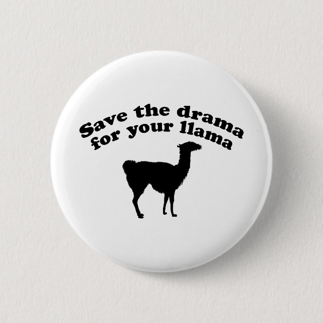 Badge Rond 5 Cm Drama Llama (Devant)
