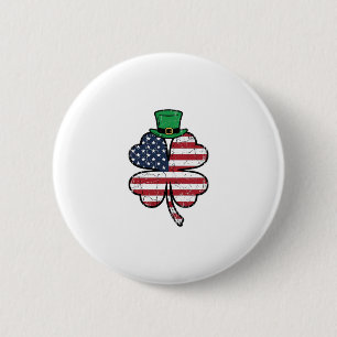 Badge Rond 5 Cm Drape de trèfle vintage Saint-Patrick