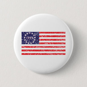Badge Rond 5 Cm Drapeau 1776