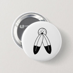 Badge Rond 5 Cm Drapeau à deux esprits