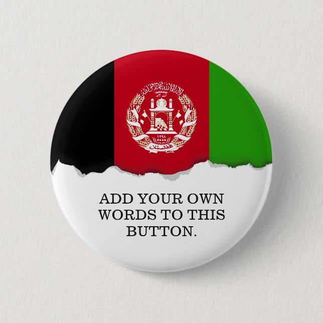 Badge Rond 5 Cm Drapeau Afghanistan (Devant)