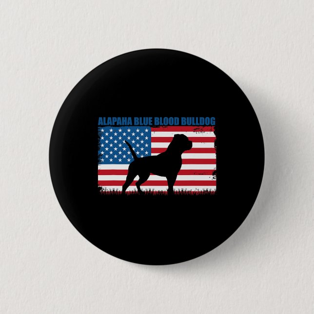 Badge Rond 5 Cm Drapeau Alapaha Blue Blood Buldog (Devant)