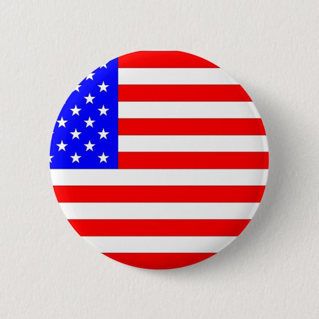 BADGE ROND 5 CM DRAPEAU AMÉRICAIN (Devant)