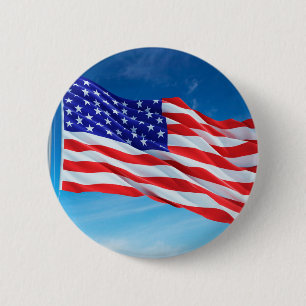 Badge Rond 5 Cm Drapeau américain