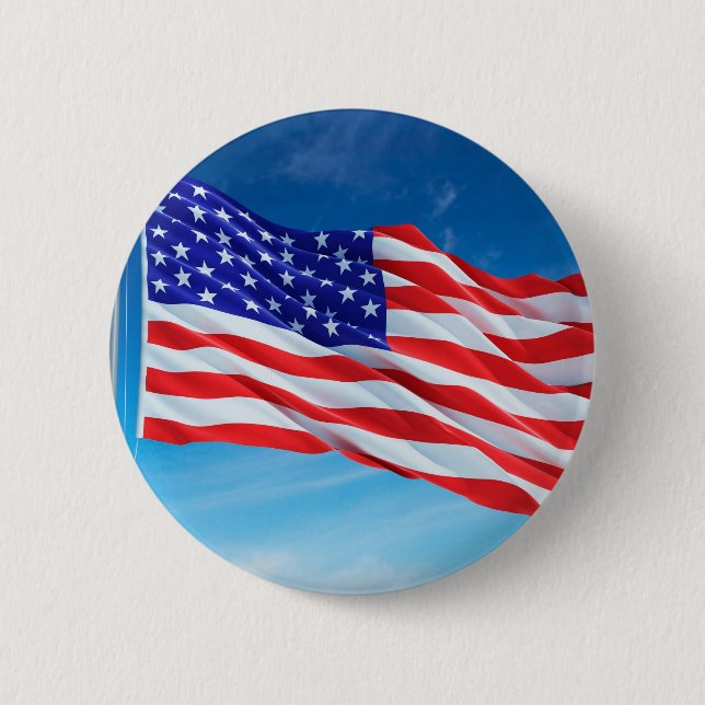 Badge Rond 5 Cm Drapeau américain (Devant)