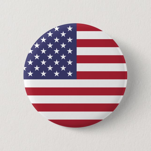 Badge Rond 5 Cm Drapeau américain (Devant)