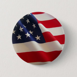 Badge Rond 5 Cm Drapeau américain