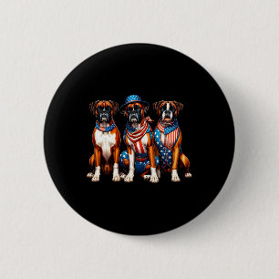 Badge Rond 5 Cm Drapeau américain 4 juillet patriotique