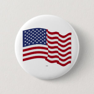 Badge Rond 5 Cm Drapeau américain agitant