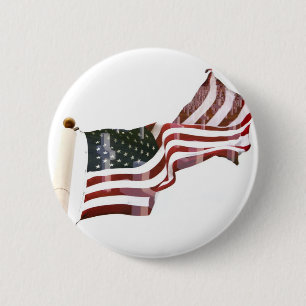 Badge Rond 5 Cm Drapeau américain aux croix