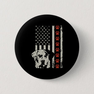 Badge Rond 5 Cm Drapeau américain Catahoula Leopard Chien d'Amériq
