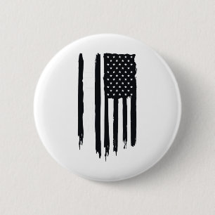 Badge Rond 5 Cm Drapeau américain de la toundra robuste d'Alaska É