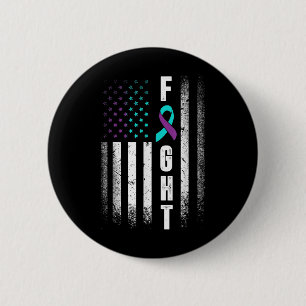Badge Rond 5 Cm Drapeau américain en détresse Lutte contre la prév