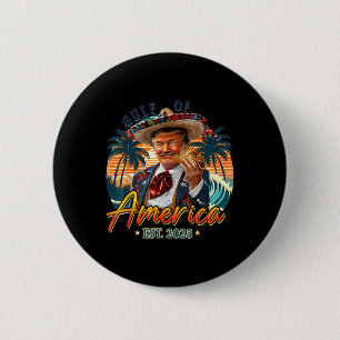 Badge Rond 5 Cm Drapeau Américain G 2025 Du Golfe Des Etats-Unis E