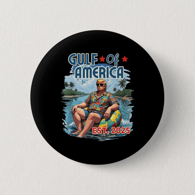 Badge Rond 5 Cm Drapeau Américain G 2025 Du Golfe Des Etats-Unis E (Devant)