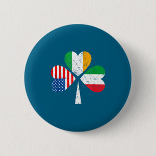 Badge Rond 5 Cm Drapeau américain irlandais italien Irlande Italie