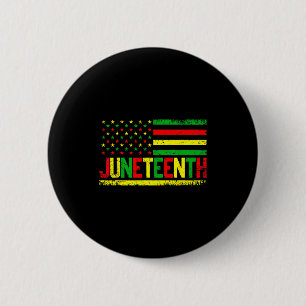 Badge Rond 5 Cm Drapeau américain Juneteenth émancipation mélanine