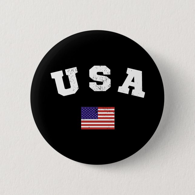 Badge Rond 5 Cm Drapeau américain patriotique (Devant)