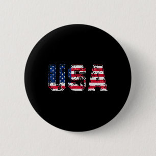 Badge Rond 5 Cm Drapeau américain Patriotique 4 juillet Amérique J