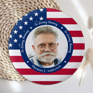 Badge Rond 5 Cm Drapeau américain patriotique Personnalisé 2 Photo