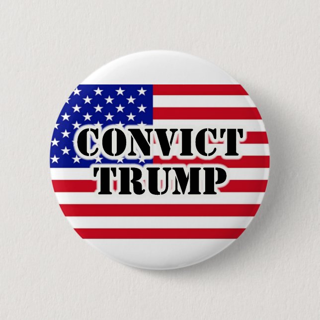 Badge Rond 5 Cm Drapeau américain TRUMP (Devant)