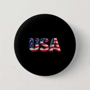 Badge Rond 5 Cm Drapeau américain Usa Design patriotique