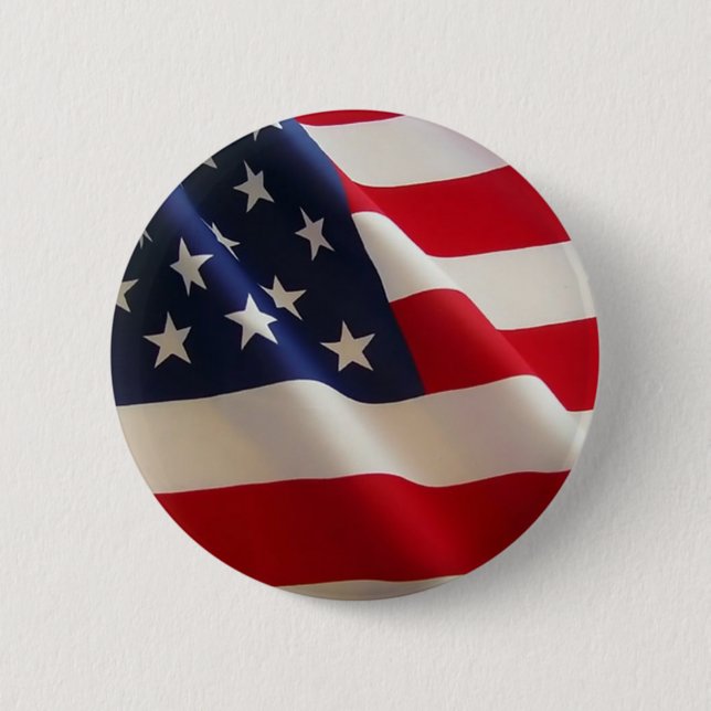 Badge Rond 5 Cm Drapeau américain. Vieille gloire ! (Devant)