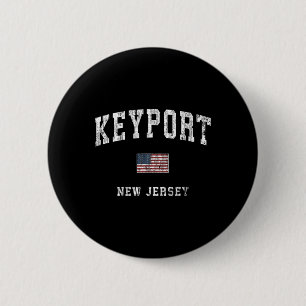 Badge Rond 5 Cm Drapeau américain vintage Keyrt New Jersey Nj Srts