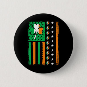 Badge Rond 5 Cm Drapeau américain vintage St Patricks Day Usa Sham
