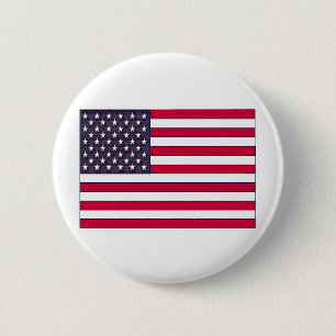 Badge Rond 5 Cm Drapeau américain (Votre Texte)