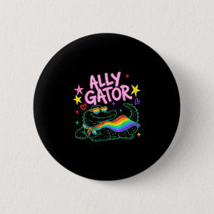 Badge Rond 5 Cm Drapeau arc-en-ciel du mois de la fierté de l'alli
