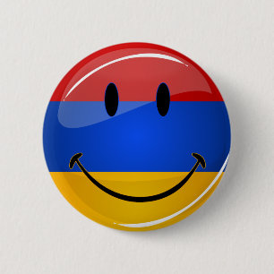 Badge Rond 5 Cm Drapeau arménien de sourire