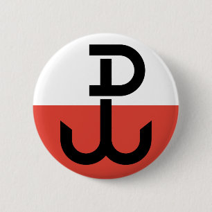 Badge Rond 5 Cm Drapeau Armia Krajowa