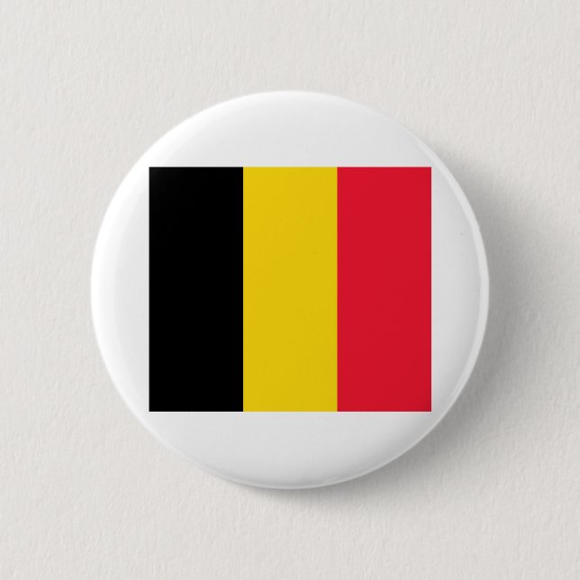 Badge Rond 5 Cm Drapeau belge (Devant)