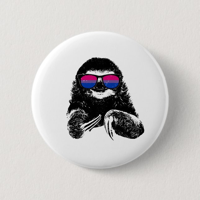 Badge Rond 5 Cm Drapeau bisexuel de Fierté (Devant)