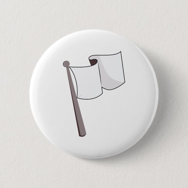 Badge Rond 5 Cm Drapeau blanc de ondulation (Devant)