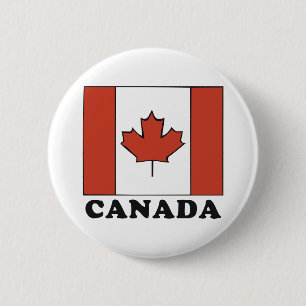 Badge Rond 5 Cm Drapeau canadien