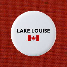 Badge Rond 5 Cm Drapeau canadien couleur claire de Lake Louise Can