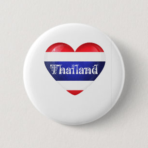 Badge Rond 5 Cm Drapeau cardiaque en Thaïlande
