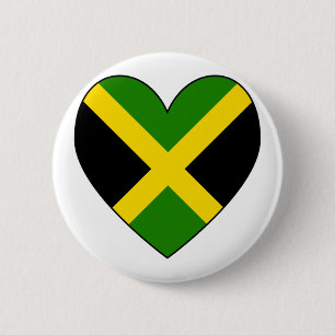Badge Rond 5 Cm Drapeau cardiaque Jamacian