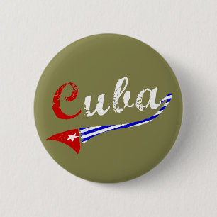 Badge Rond 5 Cm Drapeau cubain